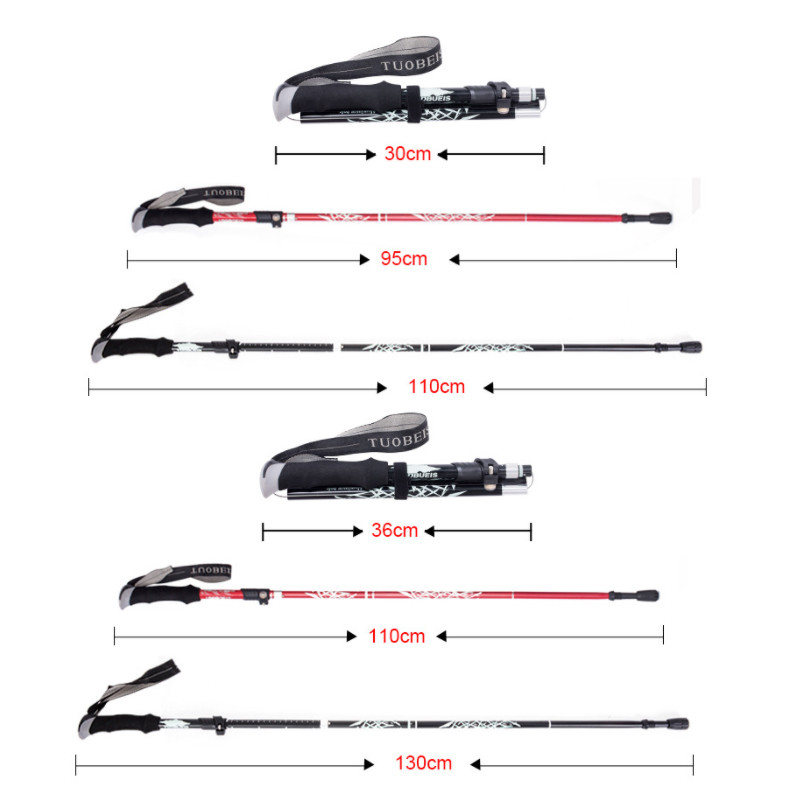 Matkakepid reguleeritavad ülikerged jalutuskepid Alpenstocki välimatka-ronimiskepid
