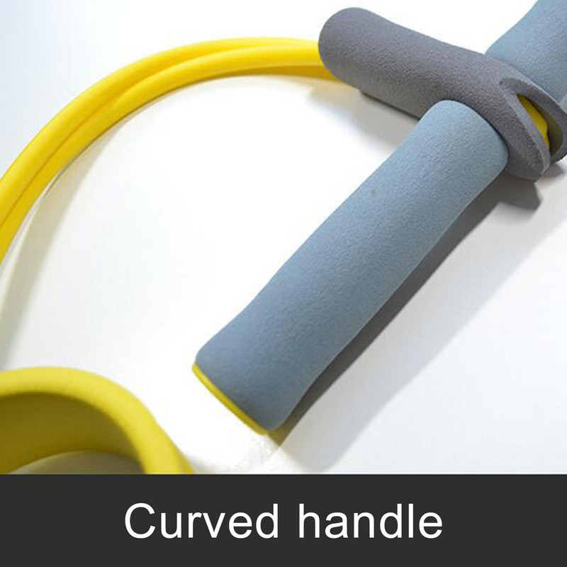 Frânghie de tensiune 2 tuburi Coarda de tragere pentru sit-up Benzi elastice portabile de fitness Pedală extractor de glezne Aparat de exercițiu abdominal pentru sală de gimnastică acasă