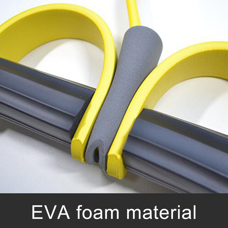 Frânghie de tensiune 2 tuburi Coarda de tragere pentru sit-up Benzi elastice portabile de fitness Pedală extractor de glezne Aparat de exercițiu abdominal pentru sală de gimnastică acasă