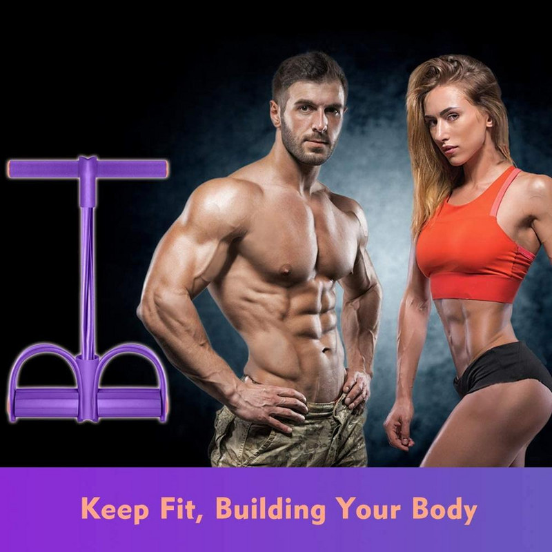 TPE Multifunctional Picior Tummy Antrenament Picior Sit-Up Pedală Raliu Fitness Trage Coarda Echipamente pentru exerciții 4 Tuburi Benzi de rezistență