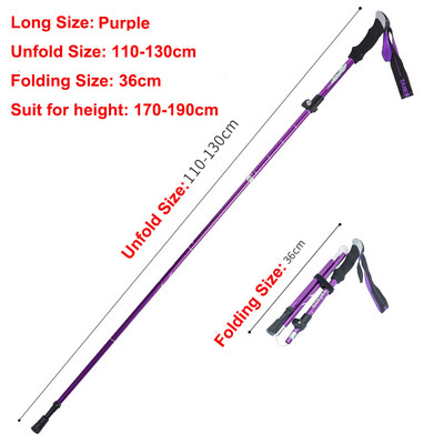 5 részes összecsukható túrabotok Ultrakönnyű Nordic Walking Botok Túrázás Teleszkópos Rúd Állítható Shock Botok Mászóbotok