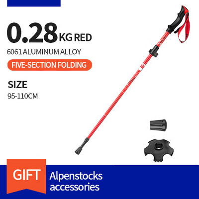 BSWolf Ultraligt kokkupandavad jalutuskepid Matkamine Matkamine Kokkupandavad matkakepid Alumiiniumist jalutuskepid Teleskoopkepp