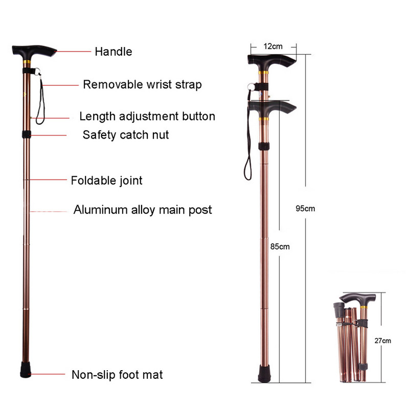 Többfunkciós túrabot, összecsukható túrabotok Ultrakönnyű, állítható teleszkópos Alpenstock túrabotok sétapálcák