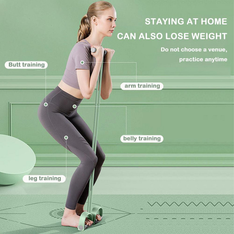 Treeningvastupanu Rihmad Latekspedaalid Hüppeliigese Kõhupaelad Köis Elastne Sport Jooga Tõmbelaiendus Jõusaali Istumisvarustus Rong V4S3