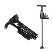 95 cm sulankstomos žygio lazdos, dvi rankenos, vaikščiojančios lazdos su žibintuvėliu, teleskopiniais ramentais pagyvenusiems žmonėms Patikimos lazdos