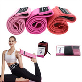 Set de 3 benzi de rezistență antiderapante pentru țesături, antrenament, fitness, pradă de yoga, banda de șold roz