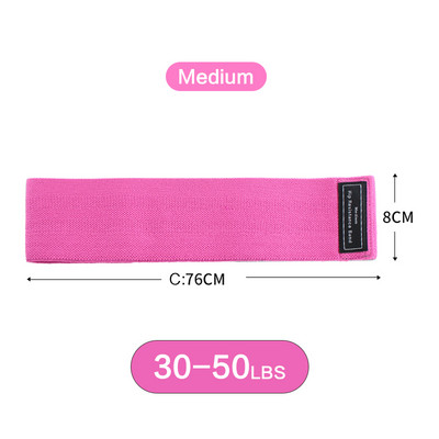 Set de 3 benzi de rezistență antiderapante pentru țesături, antrenament, fitness, pradă de yoga, banda de șold roz
