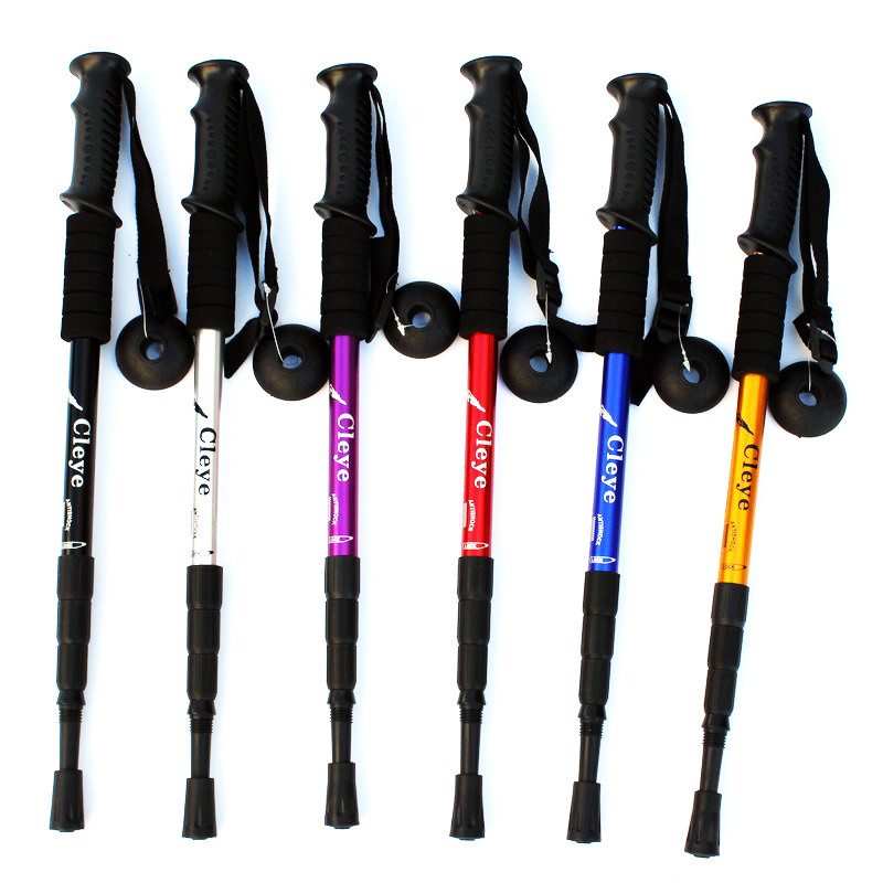 Matkamine Põrutusevastane kepp ülikerged alumiiniumist jalutuskepid Pikendatavad põrutusvastased vardad Sissetõmmatavad libisemisvastased karkude otsad