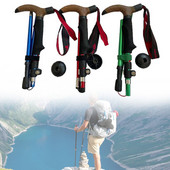 Външни преносими алуминиеви сгъваеми трекинг щеки Телескопична пръчка Сгъваеми бастуни Къмпинг Инструмент за туризъм