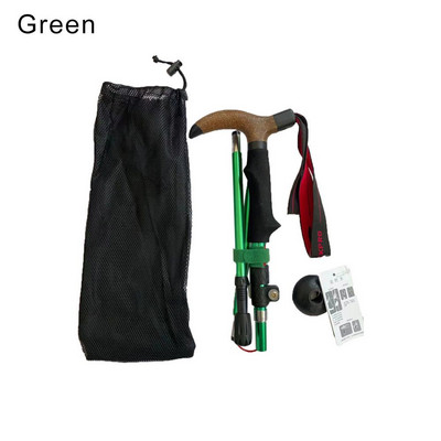 Външни преносими алуминиеви сгъваеми трекинг щеки Телескопична пръчка Сгъваеми бастуни Къмпинг Инструмент за туризъм