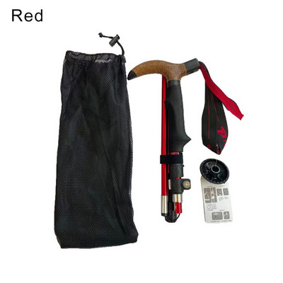 Външни преносими алуминиеви сгъваеми трекинг щеки Телескопична пръчка Сгъваеми бастуни Къмпинг Инструмент за туризъм