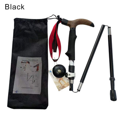 Външни преносими алуминиеви сгъваеми трекинг щеки Телескопична пръчка Сгъваеми бастуни Къмпинг Инструмент за туризъм