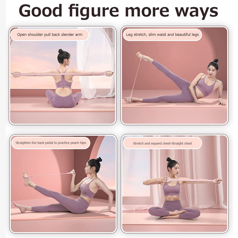 Jooga vastupanu bänd 8 Word Fitness Resistance Rihm Lihastreening Laiendus Elastsed Rihmad Sport Treening Fitness varustus