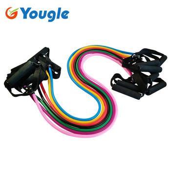 YOUGLE Yoga Tube Band Strength Resistance Band Set for Workout Fitness
