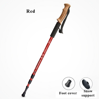 NUONEKO Сгъваем бастун Туризъм на открито Аксесоари за планински туризъм Прибиращ се катерене Трекинг ултралек стълб CA06