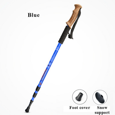 NUONEKO Сгъваем бастун Туризъм на открито Аксесоари за планински туризъм Прибиращ се катерене Трекинг ултралек стълб CA06