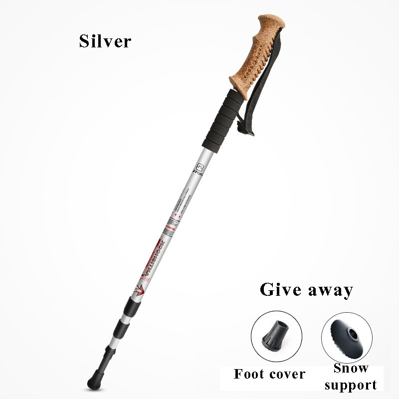 NUONEKO Сгъваем бастун Туризъм на открито Аксесоари за планински туризъм Прибиращ се катерене Трекинг ултралек стълб CA06