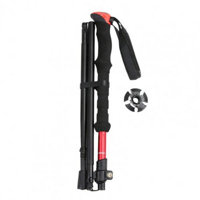 Kokkupandav 4 sektsiooniga põrutusvastane matkakepp pikendatav teleskoopiline matkakepp ülikerge kokkupandav matkakepp matkariist