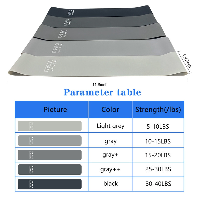 5 tk jooga takistusribad Kulturism Elastne kummipael Kodu Jõusaal Jõutreening Fitness Band Treening Treeningvarustus
