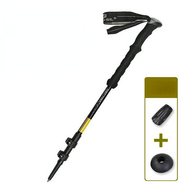 Υπαίθριο πτυσσόμενο μπαστούνι Κάμπινγκ Φορητά μπαστούνια πεζοπορίας Ρυθμιζόμενο τηλεσκοπικό Alpenstock για ορειβασία πεζοπορίας