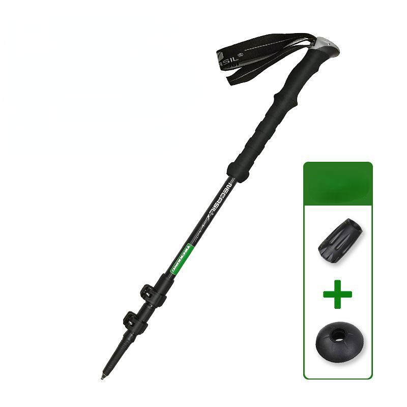 Υπαίθριο πτυσσόμενο μπαστούνι Κάμπινγκ Φορητά μπαστούνια πεζοπορίας Ρυθμιζόμενο τηλεσκοπικό Alpenstock για ορειβασία πεζοπορίας