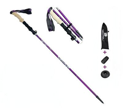 33–125 cm 5-sektsioonilised kaasaskantavad õues kokkupandavad matkakepid matkakepid matkakepid teleskoopkämpingul jalutuskepid