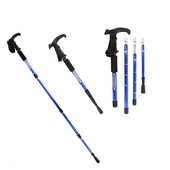 Baston de drumeție pliați în aer liber, de camping, de mers pe jos, de drumeție, de baston telescopic din aluminiu ultra-ușor pentru bătrâni