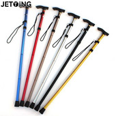 Jalutuskepid Alumiiniumisulamist ronimiskepp Neljaosaline teleskoopne kokkupandav ronimis- ja matkakepp Eakate kepp