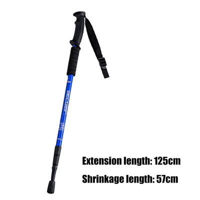 3-sektsioonilised matkakepid välistingimustes ronimiskepid alumiiniumsulamist teleskoopkargu põrutusvastane Alpenstocks libisemiskindla käepidemega telkimine