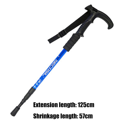 3-sektsioonilised matkakepid välistingimustes ronimiskepid alumiiniumsulamist teleskoopkargu põrutusvastane Alpenstocks libisemiskindla käepidemega telkimine