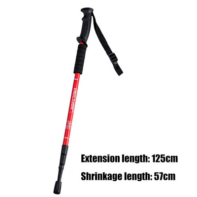 3-sektsioonilised matkakepid välistingimustes ronimiskepid alumiiniumsulamist teleskoopkargu põrutusvastane Alpenstocks libisemiskindla käepidemega telkimine