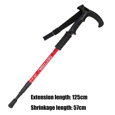 3-sektsioonilised matkakepid välistingimustes ronimiskepid alumiiniumsulamist teleskoopkargu põrutusvastane Alpenstocks libisemiskindla käepidemega telkimine