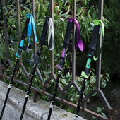 Mâner EVA Instrument portabil din aluminiu pentru drumeții de camping Băț telescopic Bastoane pliabile de mers Bețe pliante de trekking