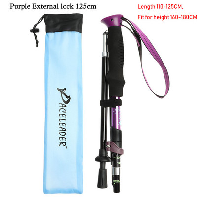 Mâner EVA Instrument portabil din aluminiu pentru drumeții de camping Băț telescopic Bastoane pliabile de mers Bețe pliante de trekking