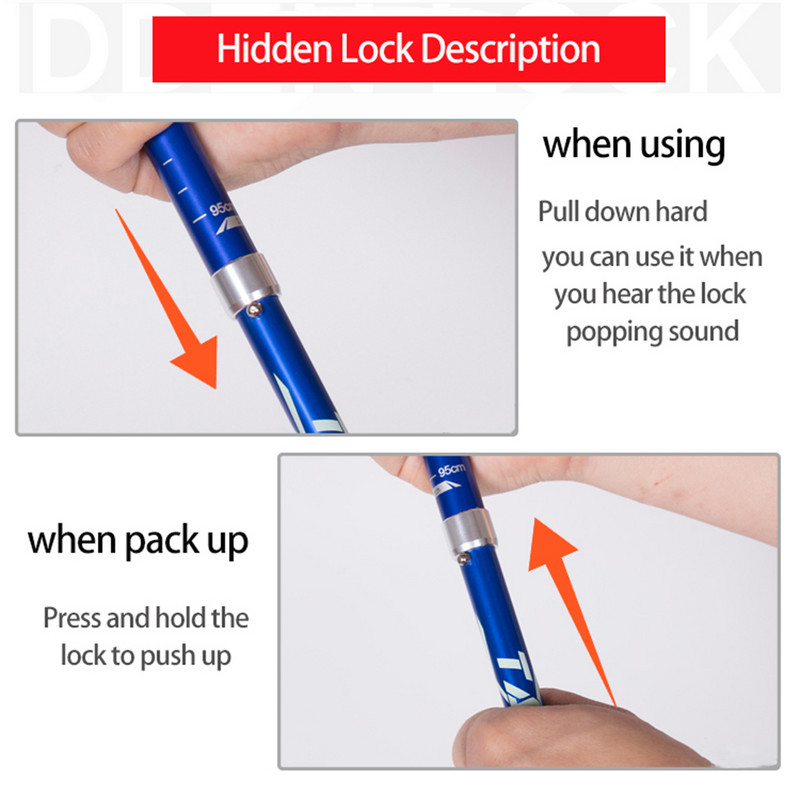 1kom vanjski štap s ručkom sklopivi planinski štap za planinarenje od aluminijske legure vanjski sklopivi štap za hodanje