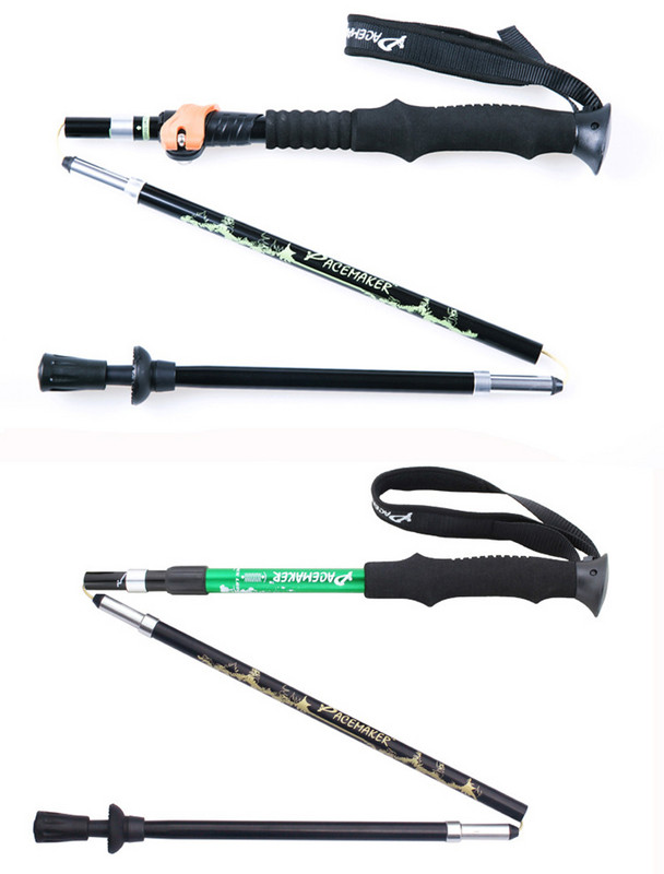 Õues kokkupandavad kepid 5 sektsiooni kokkupandavad teleskoop-matkakepid matkakargud jalutuskepi kinnituskargud