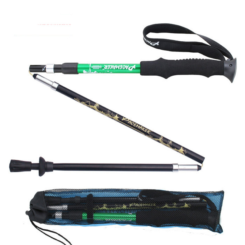 Õues kokkupandavad kepid 5 sektsiooni kokkupandavad teleskoop-matkakepid matkakargud jalutuskepi kinnituskargud