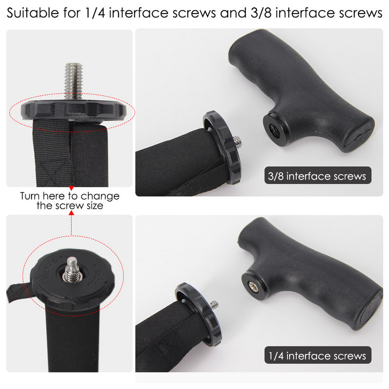 Hegymászó személyzet Monopod átalakító fej fogantyú markolat túrabotok sétapálca mankófej Ultrakönnyű műanyag fogantyúk