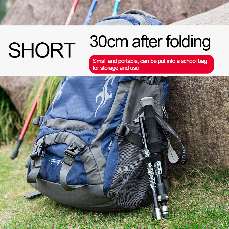 Alpenstocks Outdoor Fold matkakepid Telkimine kaasaskantav matkakepp jalutuskepi teleskoop-välisvarustus