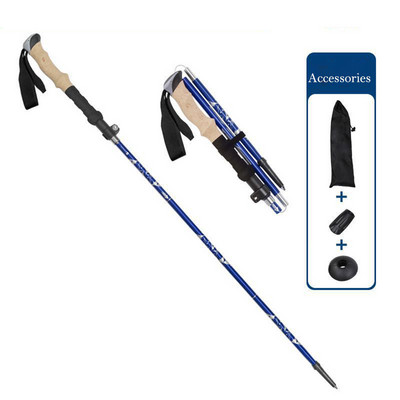 5 sektsiooni kokkupandav matkakepp välissporditööriistad Looduslikud matkatarvikud Ülikerged alumiiniumsulamist ohutustarbed