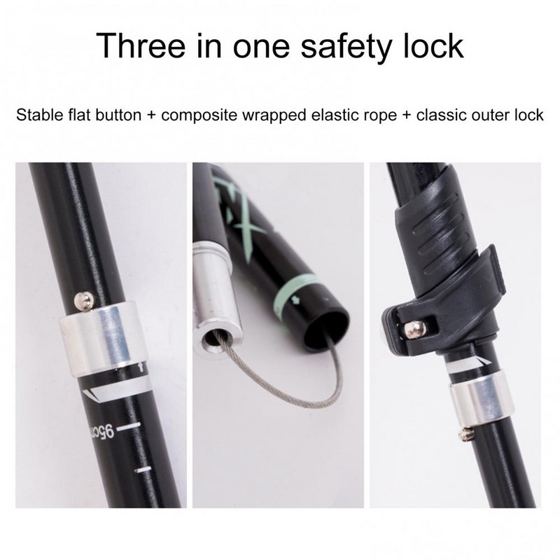 70% vruće rasprodaja teleskopski ultralaki štap za planinarenje od aluminijske legure, sklopivi štap za planinarenje protiv udaraca