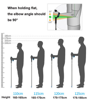 Външен сгъваем трекинг полюс къмпинг преносим туристически стик за скандинавски възрастни хора телескопичен клуб Лесно поставяне в чанта треккинговые палки