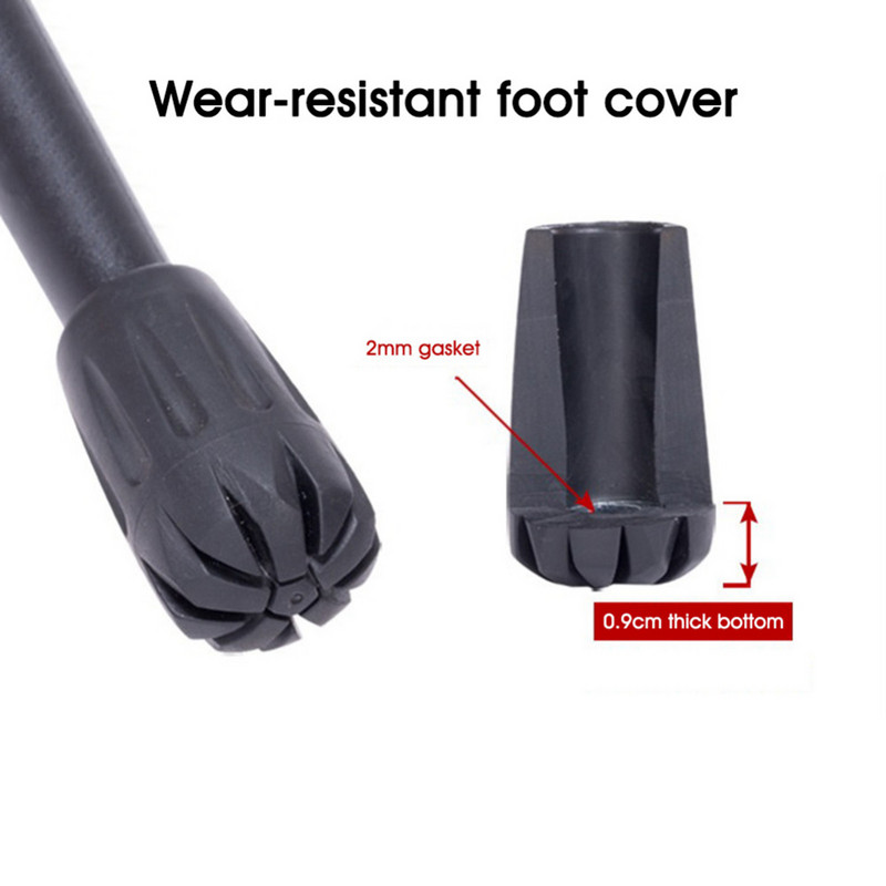 Cel mai recent stâlp de trekking pliabil, portabil, reglabil, din aliaj de aluminiu, curea de mână și stâlp detașabil pentru accesorii de alpinism în aer liber