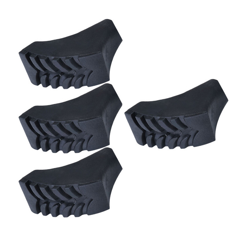 4 τμχ Μπαστούνια πεζοπορίας Συμβουλές για μπαστούνια πεζοπορίας Συμβουλές καρβιδίου Ανταλλακτικά μπαστούνια πεζοπορία Μύτη ράβδου αναρρίχησης για κάμπινγκ Μαύρο