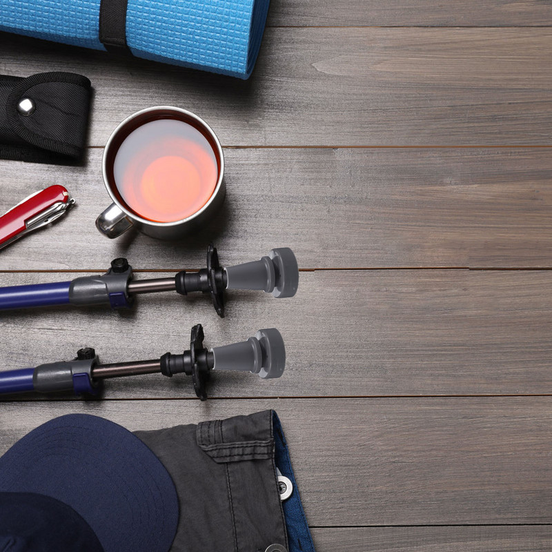 Näpunäited Rooliga kõndimine Kummist karguvarraste jalgade varda vahetus otsik Matkamine Non Anti Caps Trekikaitsed Otsad Protector Duty