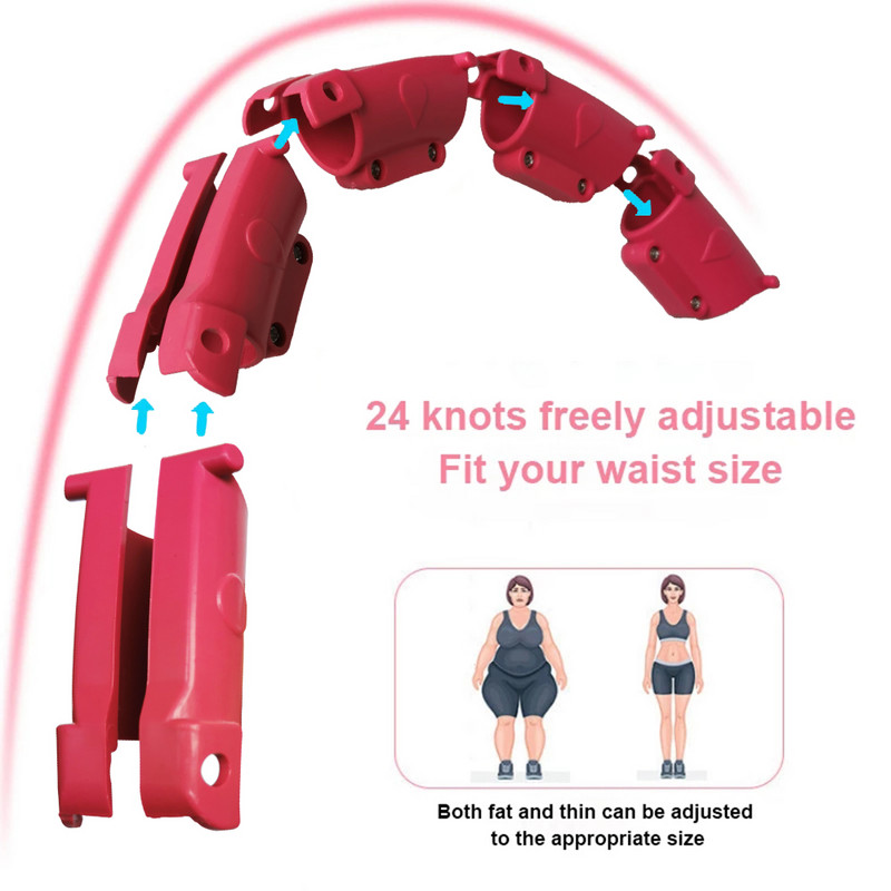 24/27/30 Sekcijos Reguliuojami sportiniai lankeliai Pilvo plonumo juosmens pratimas Nuimamas Hoola masažas Fitneso lankas Treniruotės svorio metimas