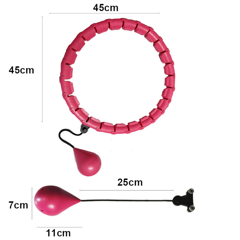 Nutikas kaalutud spordirõngas kõhu vöökoha treeningrõngad eemaldatav 24 sõlme 28 sõlme kaalulangusrõngas Adj treeningvarustus