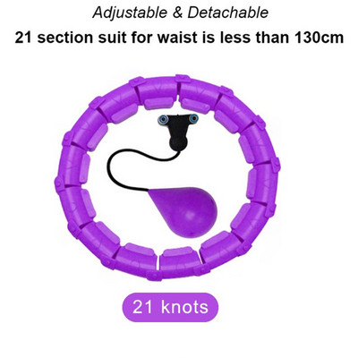 21 jagu Nutikad kaalutud spordirõngad kõht õhuke talje Harjutus Eemaldatav rõngas massaaž Fitness ringid Treening Kaalulangus