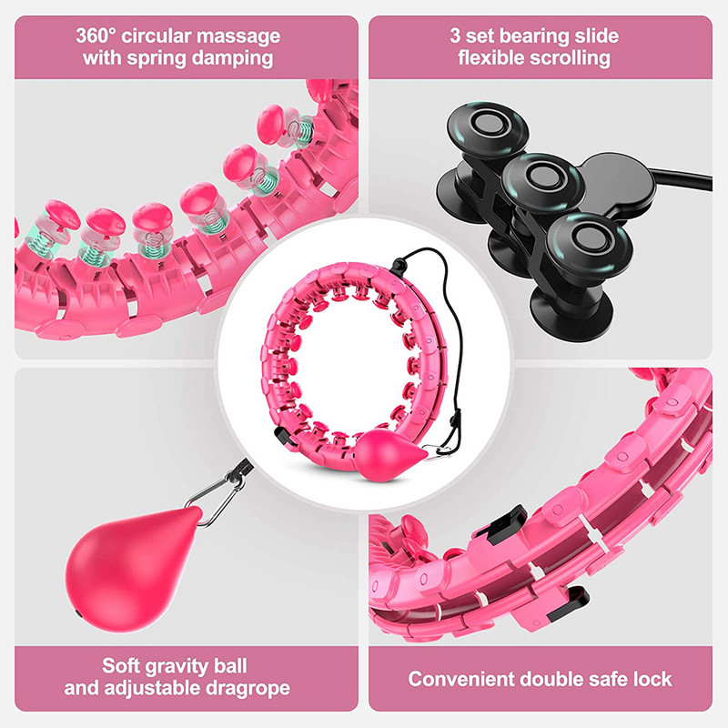 Reguliuojami sportiniai lankai Pilvo plonumo juosmens pratimai Nuimami masažo lankeliai treniruoklių salė Namuose Treniruotės Treniruotės Greitas svorio metimas