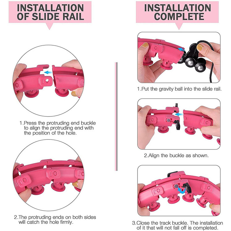 Reguliuojami sportiniai lankai Pilvo plonumo juosmens pratimai Nuimami masažo lankeliai treniruoklių salė Namuose Treniruotės Treniruotės Greitas svorio metimas